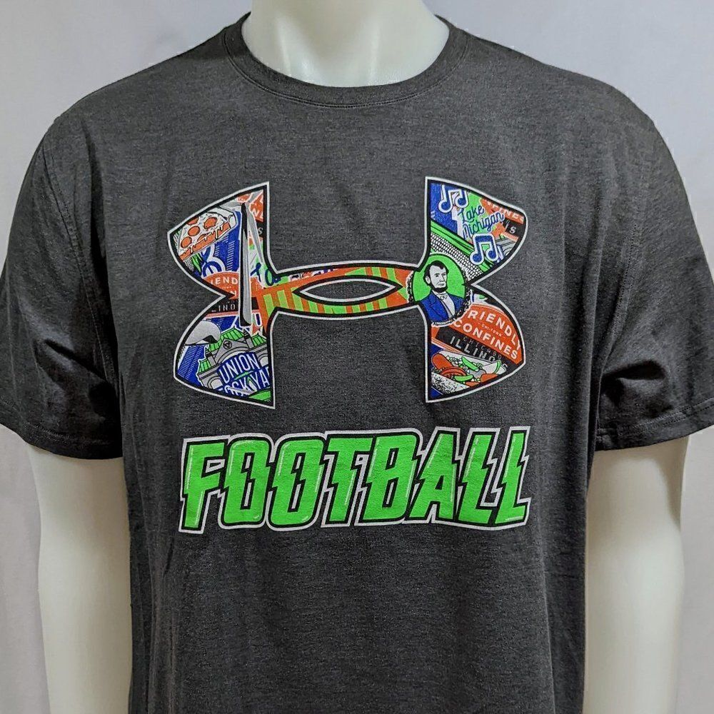 Under armour state of illinois football t shirt Heat Gear‎